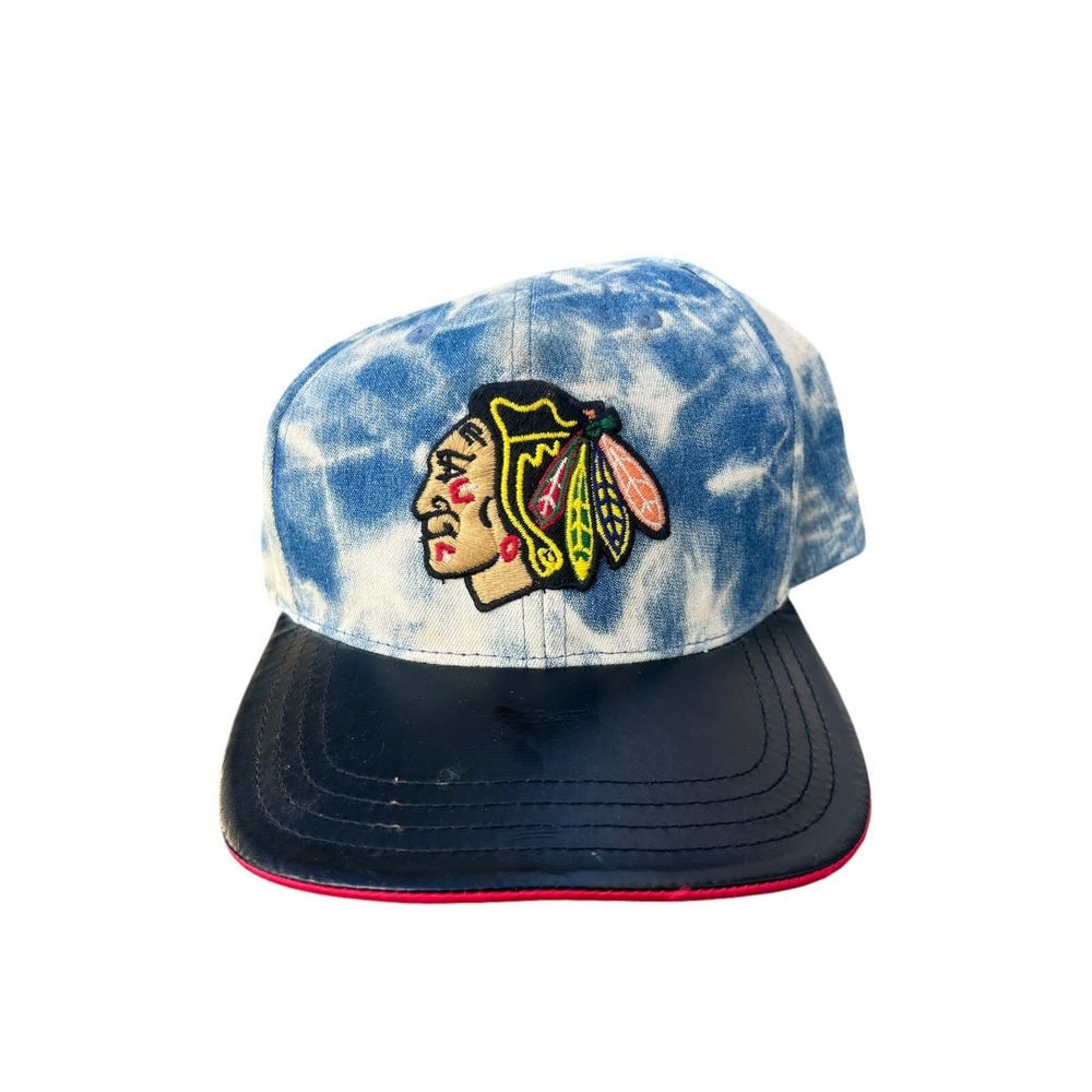 Chicago Blackhawks NHL Flat Bill Snapback Hockey Hat Cap Vintage American Needle
